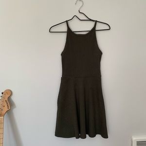 Army Green Knit Topshop Dress